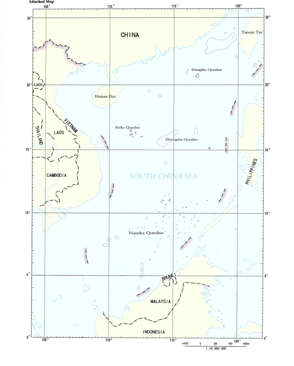 A.8 - China s 9 Dash Line 245 This map was submitted by the Permanent Mission of the People s Republic of China to the United Nations in 2009 to indicate the extent of the territory, which includes