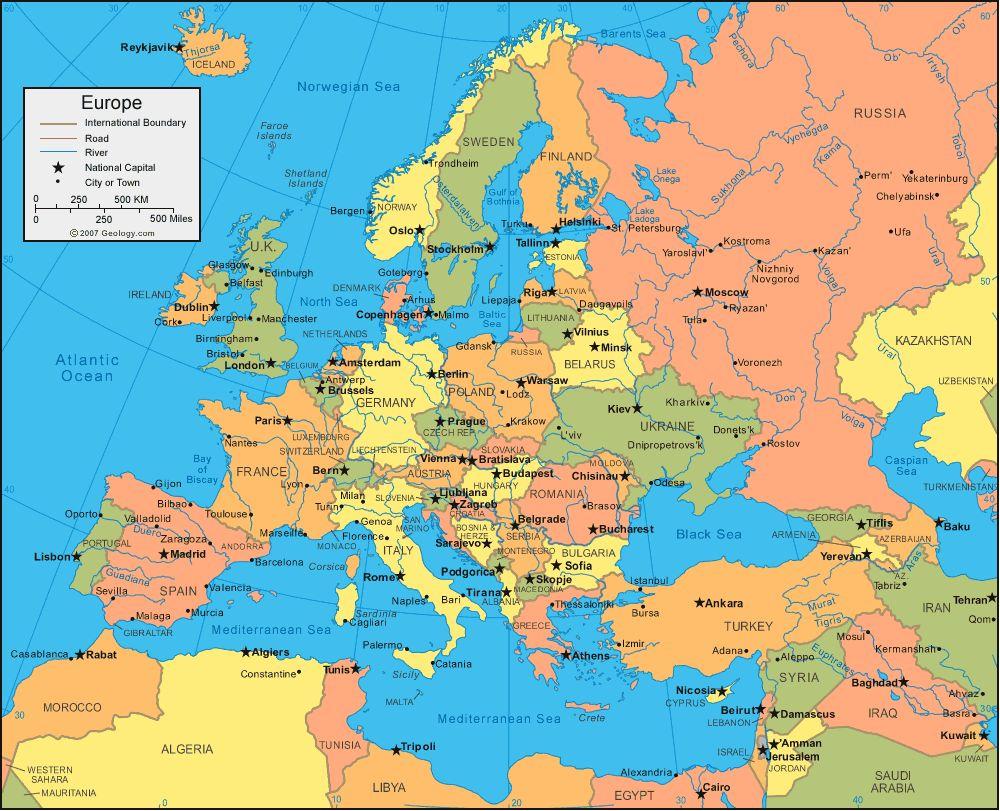 Look for the countries the Boonin family crossed in Europe.