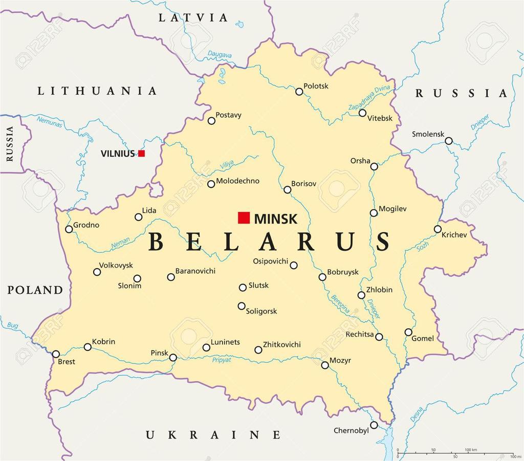 Map of Belarus in 1911: Since present-day Belarus was part of the Russian Empire, the Boonin Family s nationality was Russian.