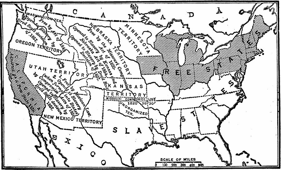Compromise of 1850 Discuss: According to the Missouri Compromise of 1820, what can the students expect to occur with the territories above and below 36 0 3?