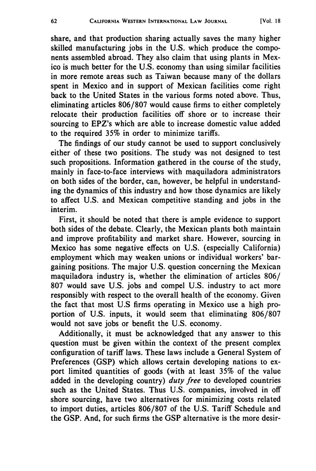 California Western International Law Journal, Vol. 18 [1987], No. 1, Art. 11 CALIFORNIA WESTERN INTERNATIONAL LAW JOURNAL [Vol.