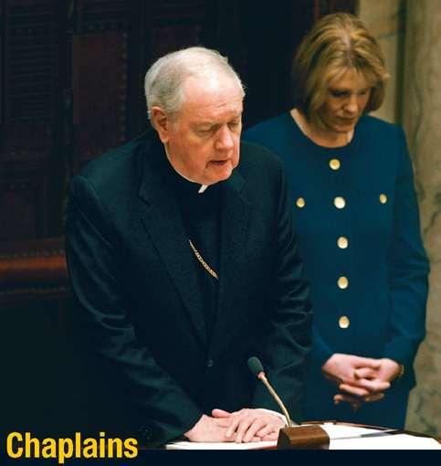 Public Displays, cont. A chaplain offers the opening prayer in both houses of Congress and most State legislatures.