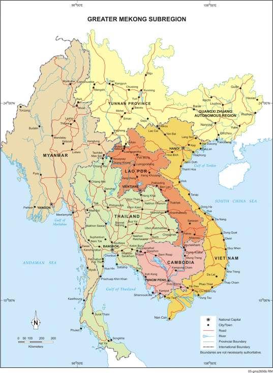 Myanmar Land area: 677 thou sq km Population: 56.2 M GDP per capita: US$231 People s Republic of China Land area: 633 thou sq km Population: 94.
