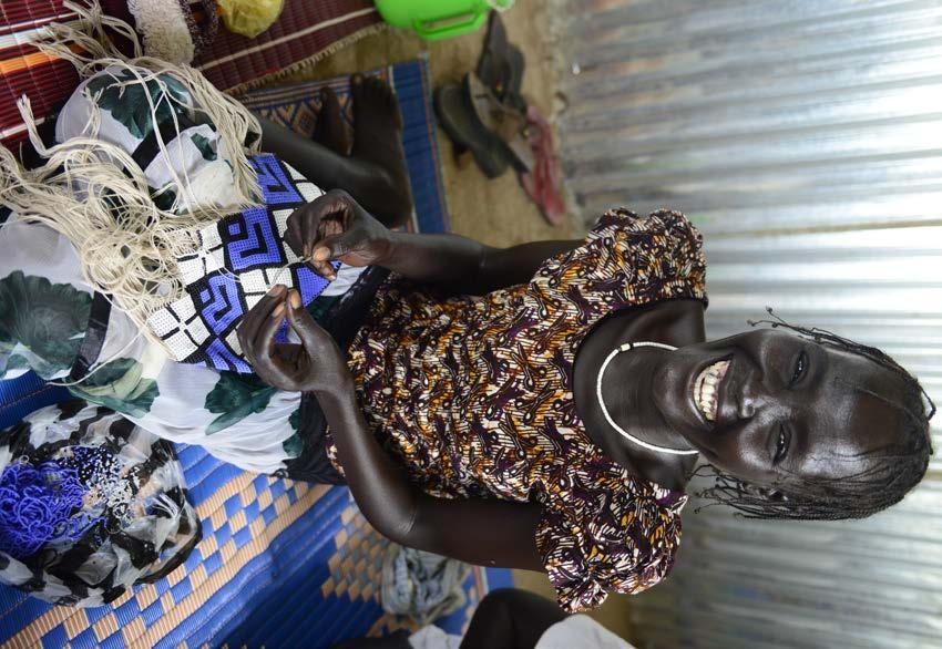 The United Nations High Commissioner for Refugees (UNHCR) is training women to improve craft production and sales to generate income and improve their livelihoods.