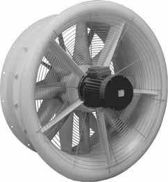 The direction of air flow for ACN fans is rotor - motor.