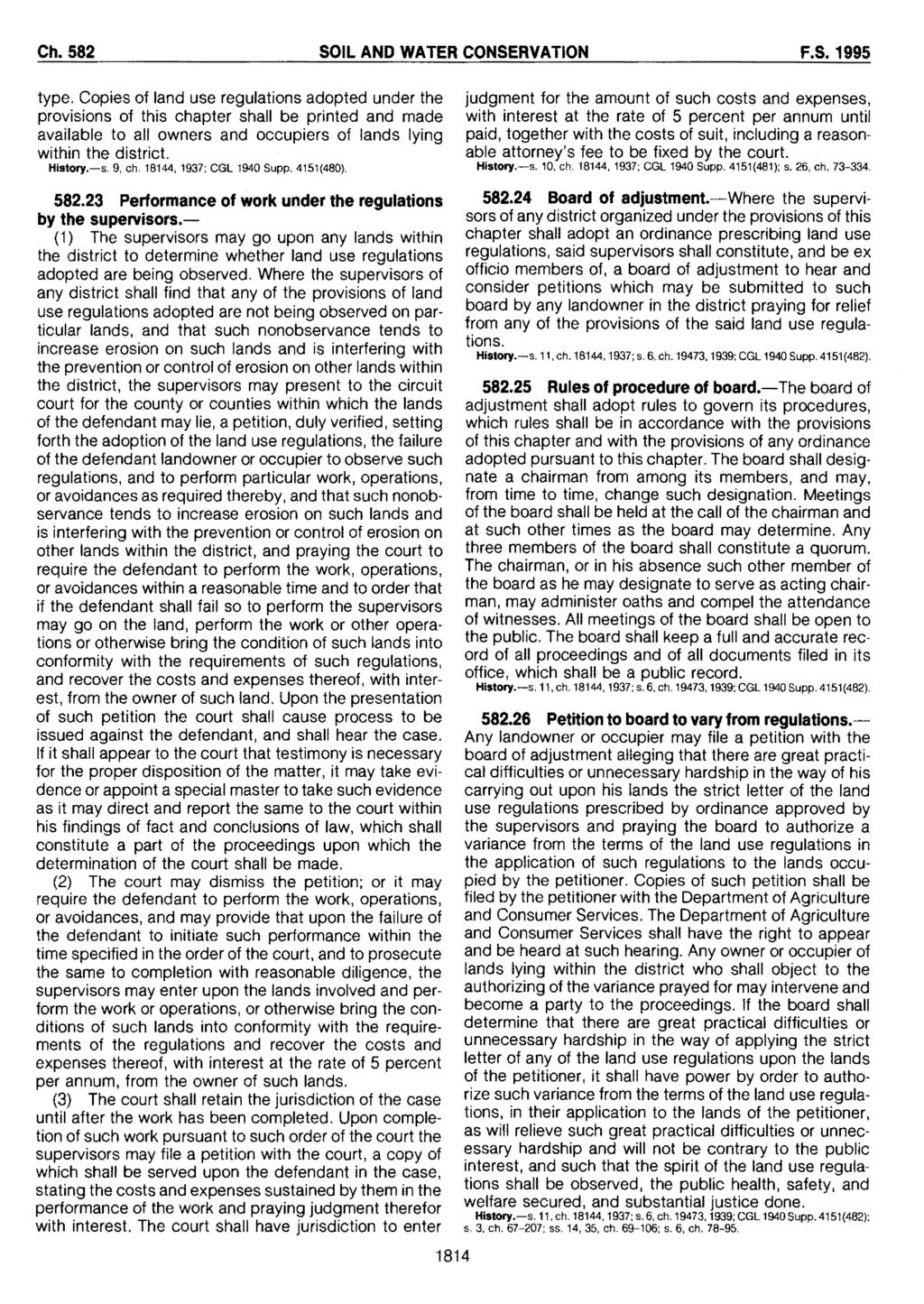 Ch. 582 SOIL AND WATER CONSERVATION F.S.1995 type.