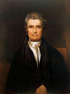 Marbury Decision-Chief Justice John Marshall persuades the justices to rule that the Judiciary Act of 1789 was in conflict to the