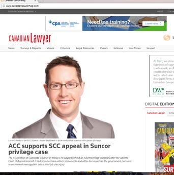 com Featuring exclusive online content including videos, online columns from legal experts, access to digital editions and Legal Feeds, a daily blog reporting on breaking legal news in Canada, the US