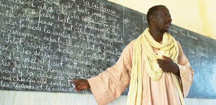 Crispin Hughes/bildbyrån silver A teacher in Bourem, Mali, makes the most of his blackboard.