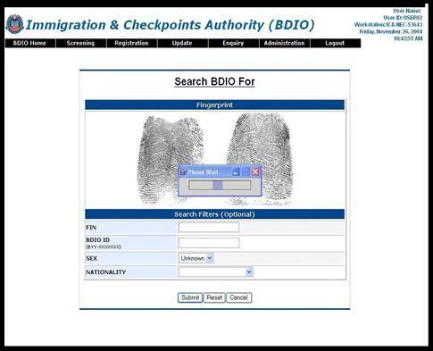 Technology in People Clearance Biometric Database for