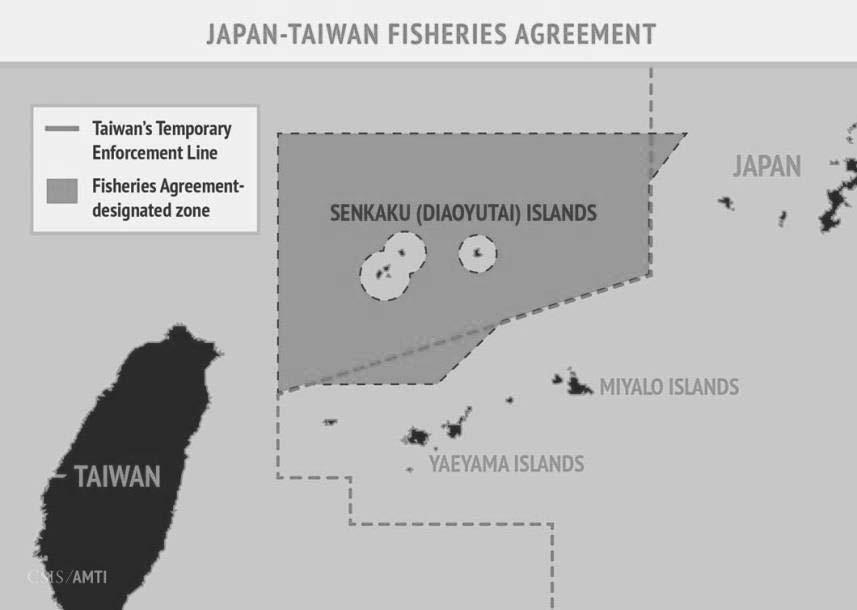 38 CONTEMPORARY ASIAN STUDIES SERIES Map 2: Designated Zone assigned in the 2013 Taiwan-Japan Fisheries Agreement 115 The background for finalizing the Agreement is mixed with political as well as