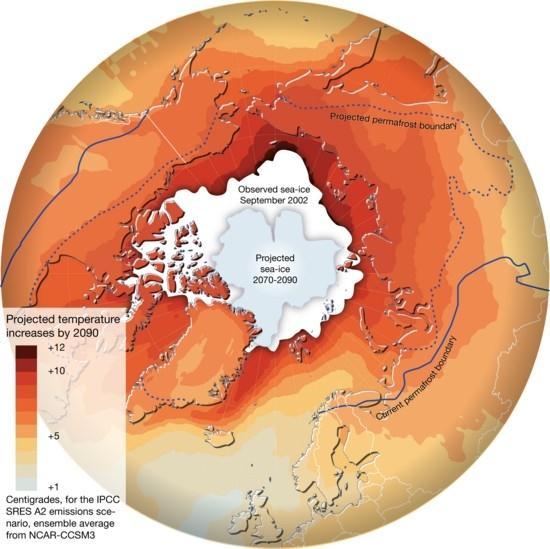 Figure 5 Projected Temperature Increases, 2090 Source: Hugo Ahlenius, UNEP/GRID-Arendal. URL: http://www.grida.