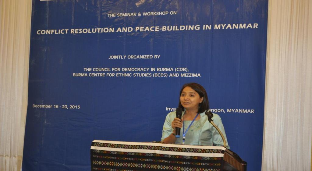 Miss Thin Thin Aung, Women League of Burma and co-founding director of