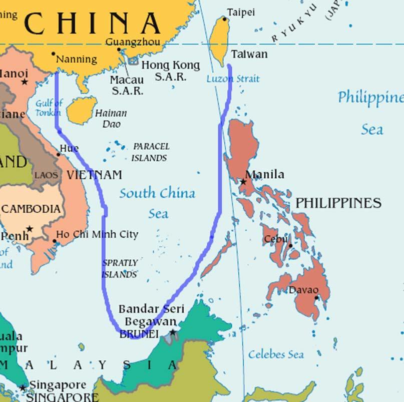 South China Sea ADIZ In June 2016, China announced an ADIZ over the South China Sea China, Vietnam, the Philippines, Taiwan, Malaysia, and Brunei all claim territory here The U.S. says it