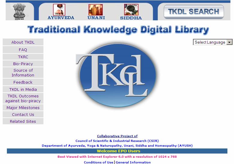 TKDL - Traditional Knowledge Digital Library