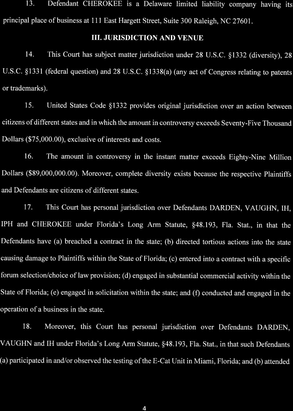 Case 1:16-cv-21199-CMA Document 1 Entered on FLSD Docket 04/05/2016 Page 4 of 27 13.