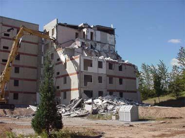 demolition of 350.