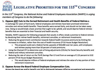 Legislative Agenda for 115th Congress NARFE Legislative Priorities for the 115th Congress California's