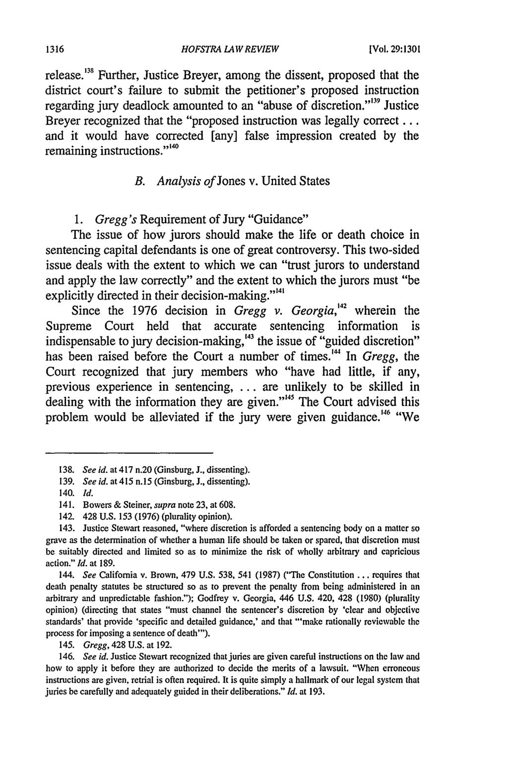 Hofstra Law Review, Vol. 29, Iss. 4 [2001], Art. 11 HOFSTRA LAW REVIEW [Vol. 29:1301 release.