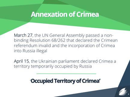months to organise the same vote): On March 17, the Crimean Parliament declared independence from Ukraine and asked to join the Russian Federation.