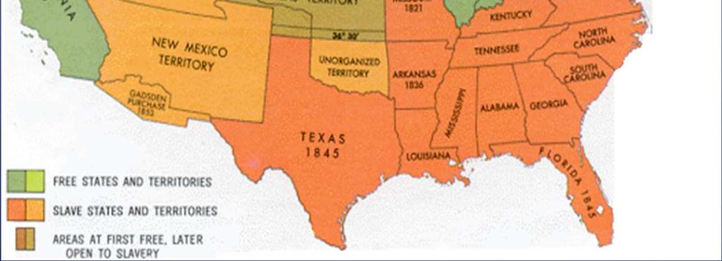 free states in 1850s.