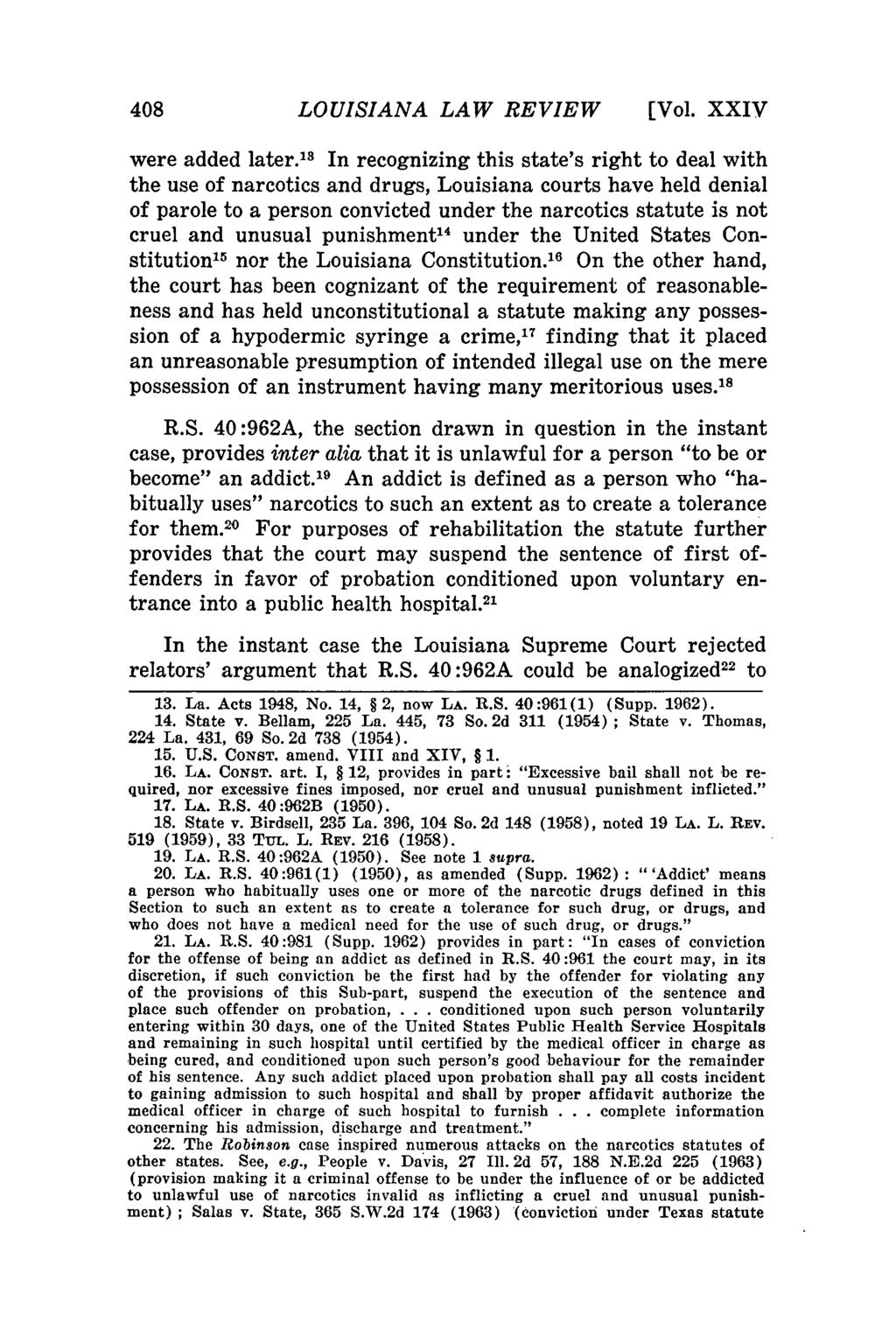 LOUISIANA LAW REVIEW [Vol. XXIV were added later.