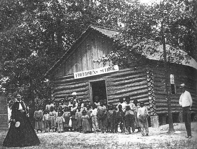 Document 4 4a According to this photograph, what action did the federal government take to encourage educational opportunities for African Americans in the period after the Civil War?