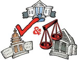 Controls on the Abuse of Power -The judicial branch checks the executive branch using Judicial review -the executive branch enforces the decisions of the court -the
