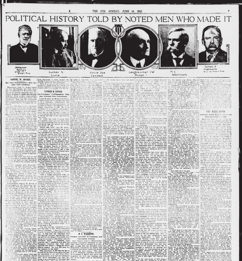You are editors, reporters, editorial cartoonists and columnists on a newspaper staff in 1912.