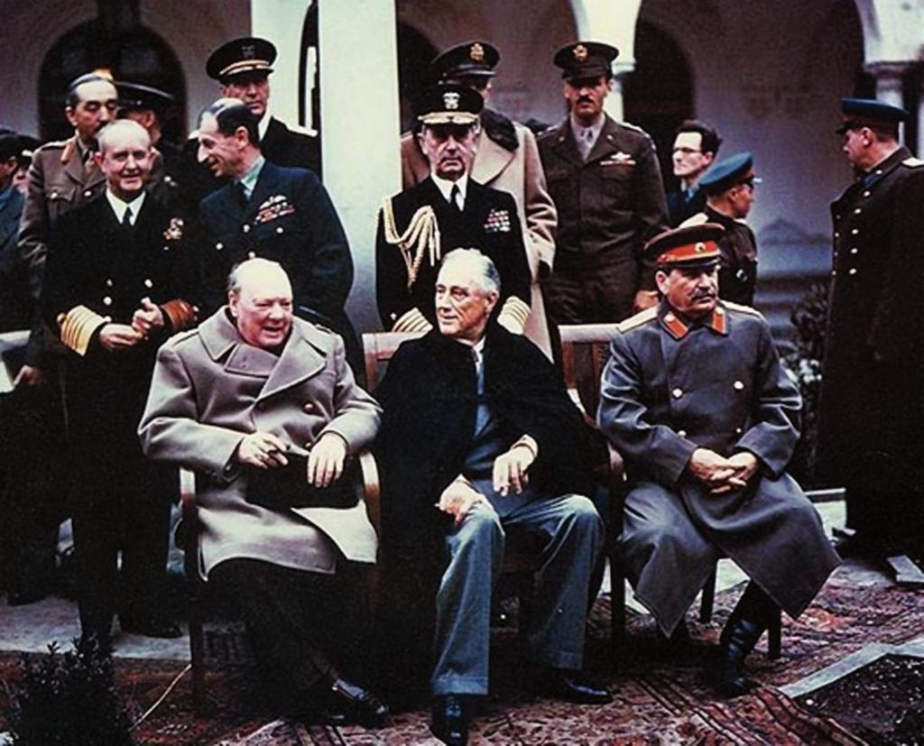 MAP STUDY: Allied Visions of Victory by Kelly Bell The Big Three Allied leaders during World War II at the Yalta Conference, British Prime Minister Winston Churchill, US President Franklin D.