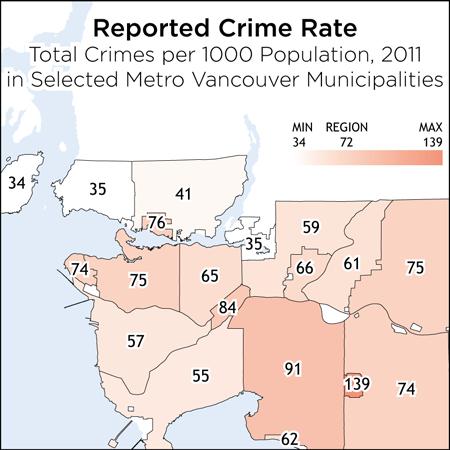 Comparative Reported Crime: Metro Vancouver and Other Regions National comparison data regarding crime are available for Census Metropolitan Areas from Statistics Canada.