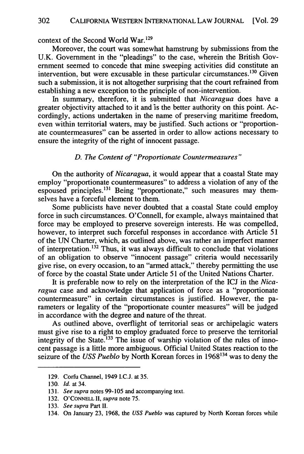 California Western International Law Journal, Vol. 29 [1998], No. 2, Art. 3 302 CALIFORNIA WESTERN INTERNATIONAL LAW JOURNAL [Vol. 29 context of the Second World War.