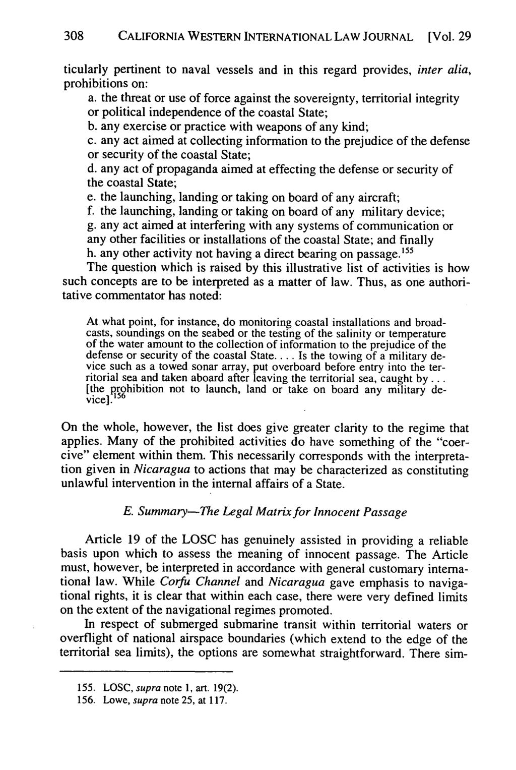 California Western International Law Journal, Vol. 29 [1998], No. 2, Art. 3 308 CALIFORNIA WESTERN INTERNATIONAL LAW JOURNAL [Vol.