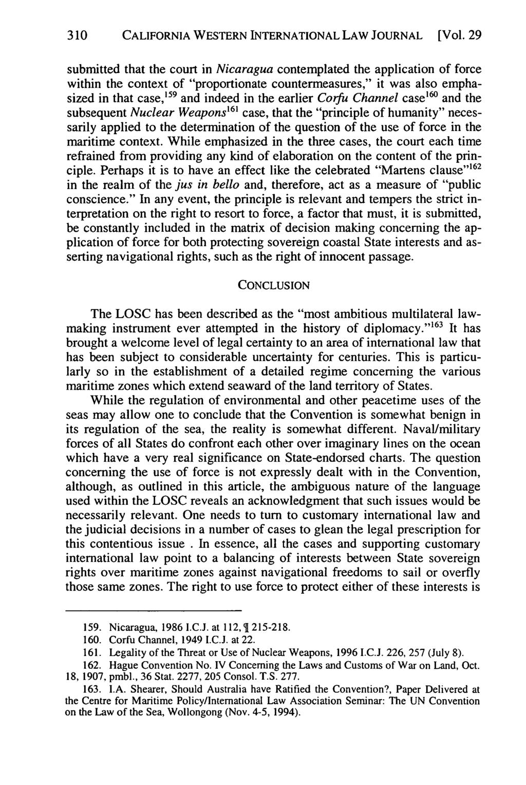 California Western International Law Journal, Vol. 29 [1998], No. 2, Art. 3 310 CALIFORNIA WESTERN INTERNATIONAL LAW JOURNAL [Vol.