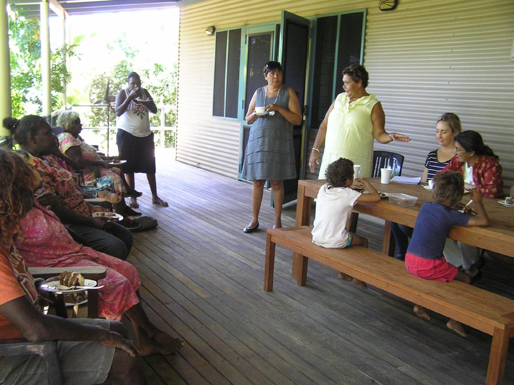 Participants at a violence against Aboriginal and Torres Strait Islander women roundtable in Fitzroy Crossing, WA.