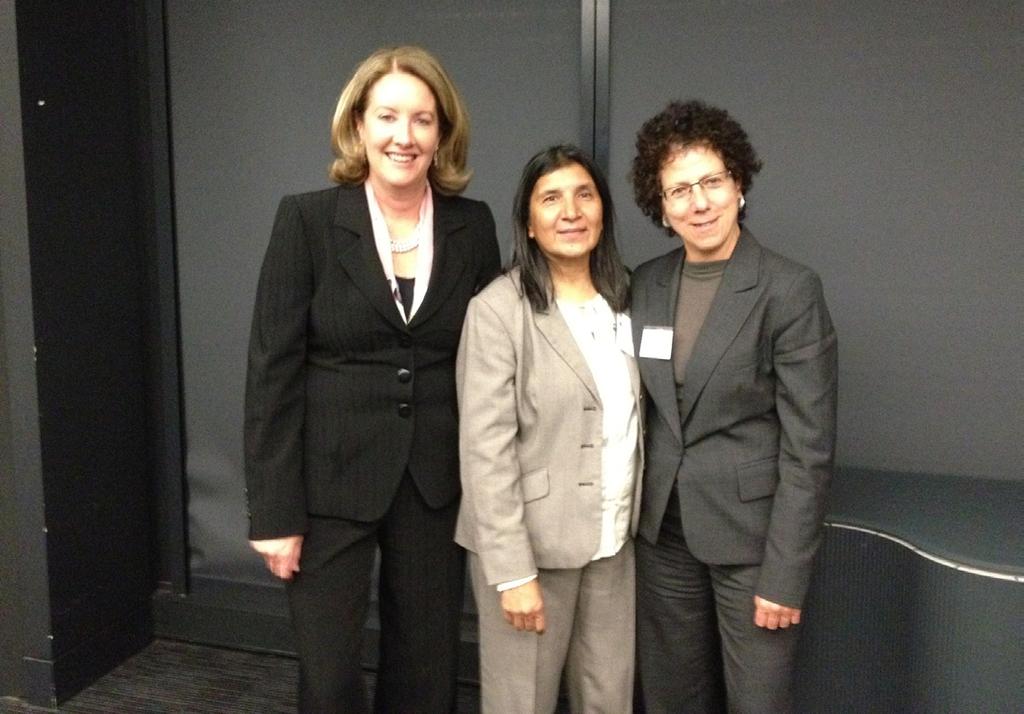 Commissioner Elizabeth Broderick, and former Deputy Commissioner Andrea Durbach with the Special Rapporteur.
