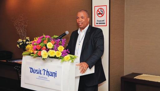 Virasakdi Futrakul, Vice-Minister for Foreign Affairs poses for a group