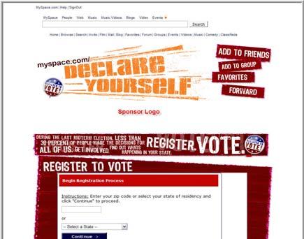 Together, we created a profile where members could register to vote from