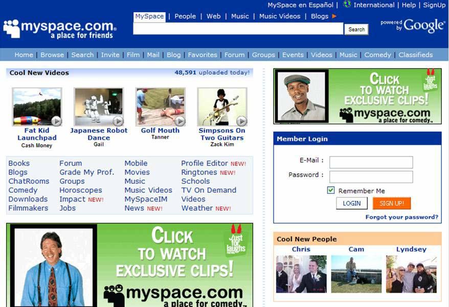 What is MySpace Who We Are A place to express yourself, connect with friends, and discover culture.