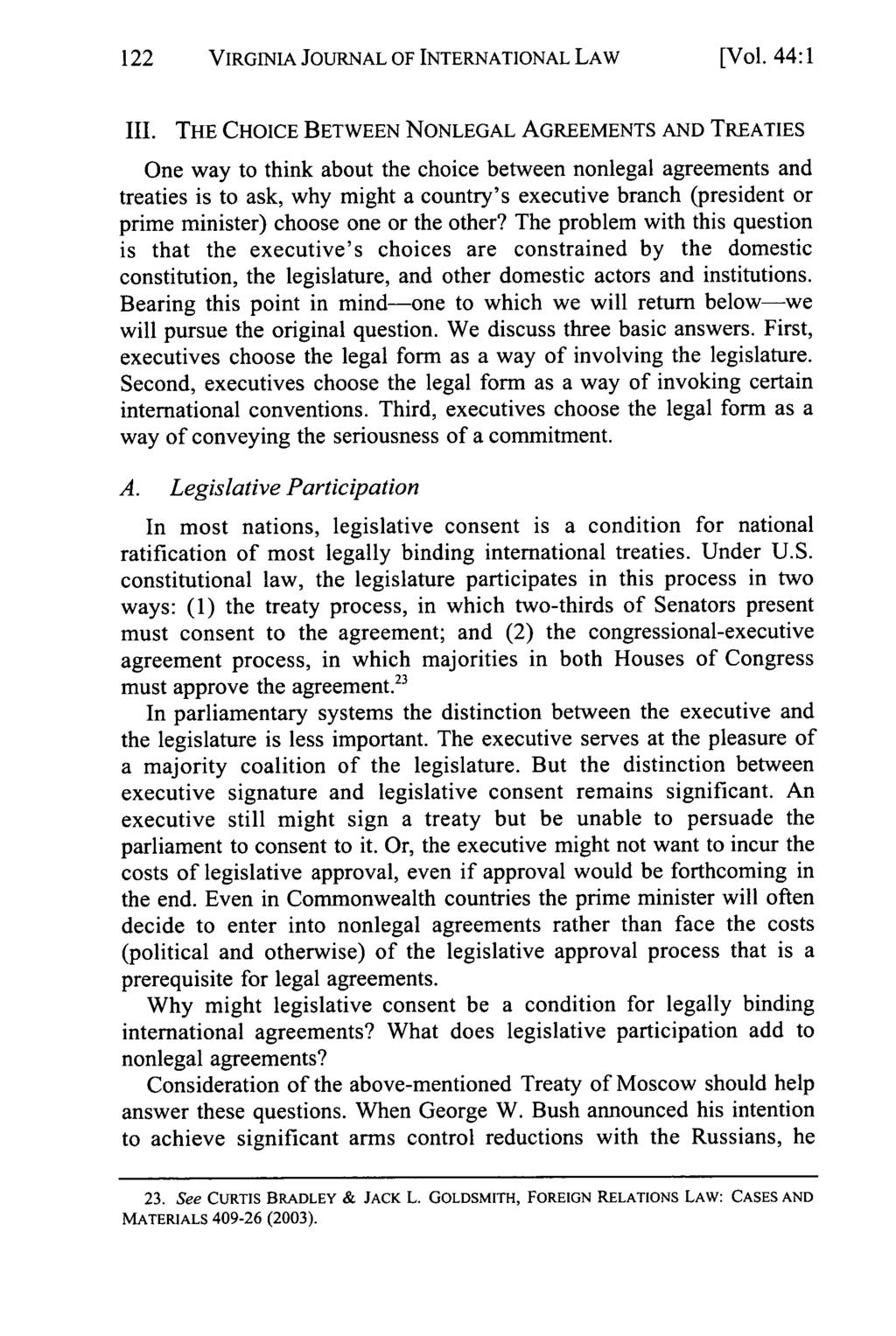 VIRGINIA JOURNAL OF INTERNATIONAL LAW [Vol. 44:1 III.
