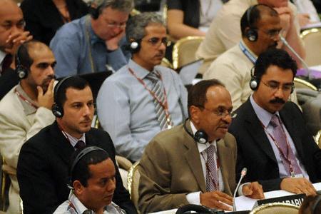 Figure 8.5 The Saudi delegation at the climate change talks in Bonn 2010, courtesy of the ENB reporting services.