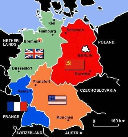 The Aftermath of World War II Germany divided into four zones following Yalta Conference (http://ldfb.tripod.com/index.htm) The U.S.