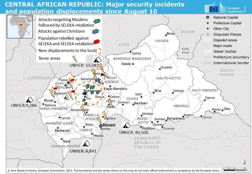 Central African Republic crisis ECHO CRISIS REPORT N 9 Period covered 10/08/2013 to 17/09/2013 1.