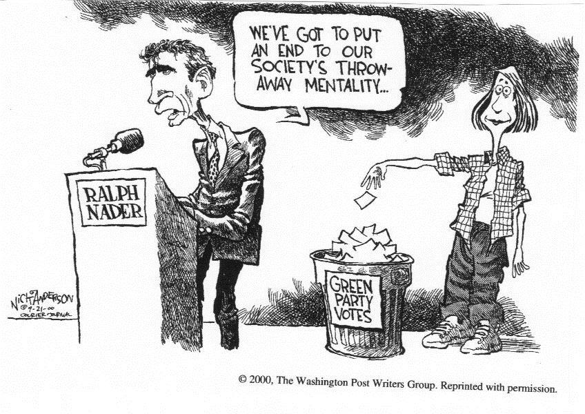 Unit 4: Political Parties, Interest Groups, and Mass Media (2004 Q 3) Minor parties (third parties) have been a common feature of United States politics. a. Describe the point of view expressed about minor parties in the political cartoon.