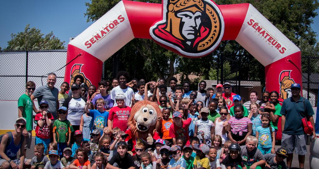OUR 4 PILLARS SOCIAL REC REATION EDUCATION The Ottawa Senators Foundation SENS RINKS program enables hundreds of kids and families to have a