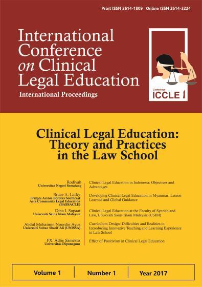 This conference intended to be international forum for legal practitioners and stakeholders discussing and debate on contemporary issues on clinical legal education and legal clinics.