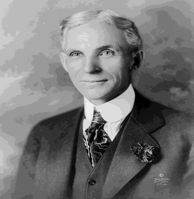 Henry Ford 47 47 He helped create a mobile society by mass producing [assembly line] and