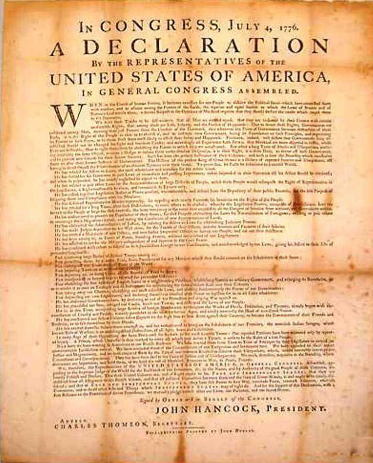 of the colony 10 Declaration of Independence 10 A list of