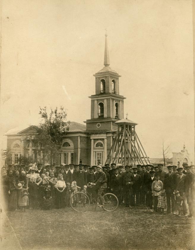 Left: The Lutheran church in the town of Basel, Russia, founded by Germans.