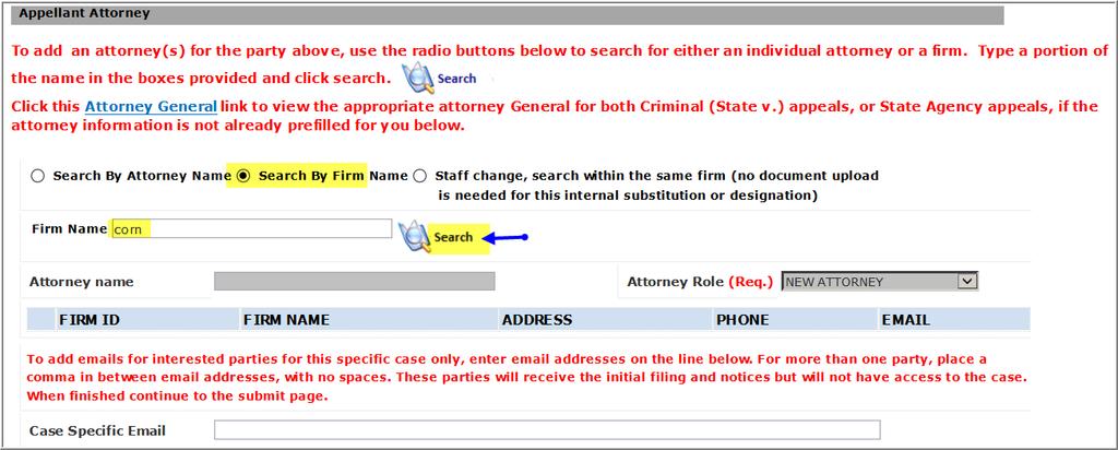 Select I am adding Substitution of Attorney and click Edit Selected.